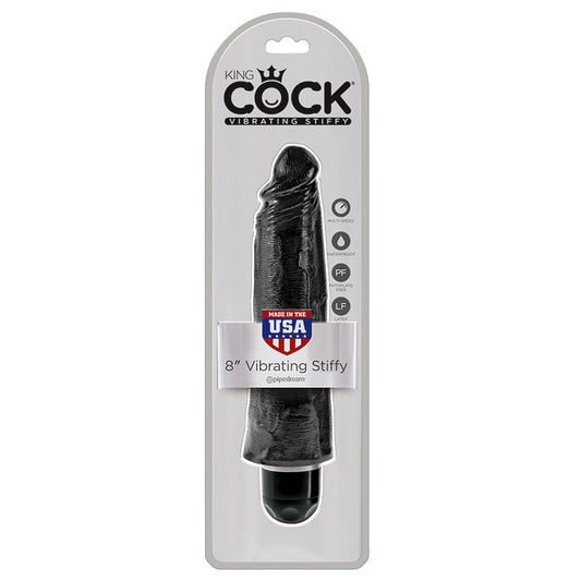 King Cock 8 Vibrating Stiffy Black King Cock 8 Vibrating Stiffy Black - UABDSM