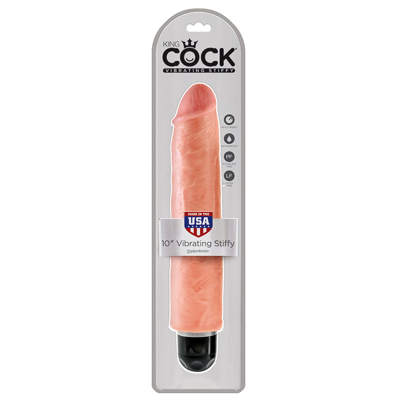 King Cock 10 Vibrating Stiffy Flesh - UABDSM