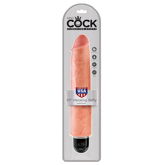 King Cock 10 Vibrating Stiffy Flesh King Cock 10 Vibrating Stiffy Flesh - UABDSM
