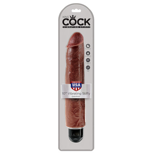King Cock 10 Vibrating Stiffy Brown King Cock 10 Vibrating Stiffy Brown - UABDSM