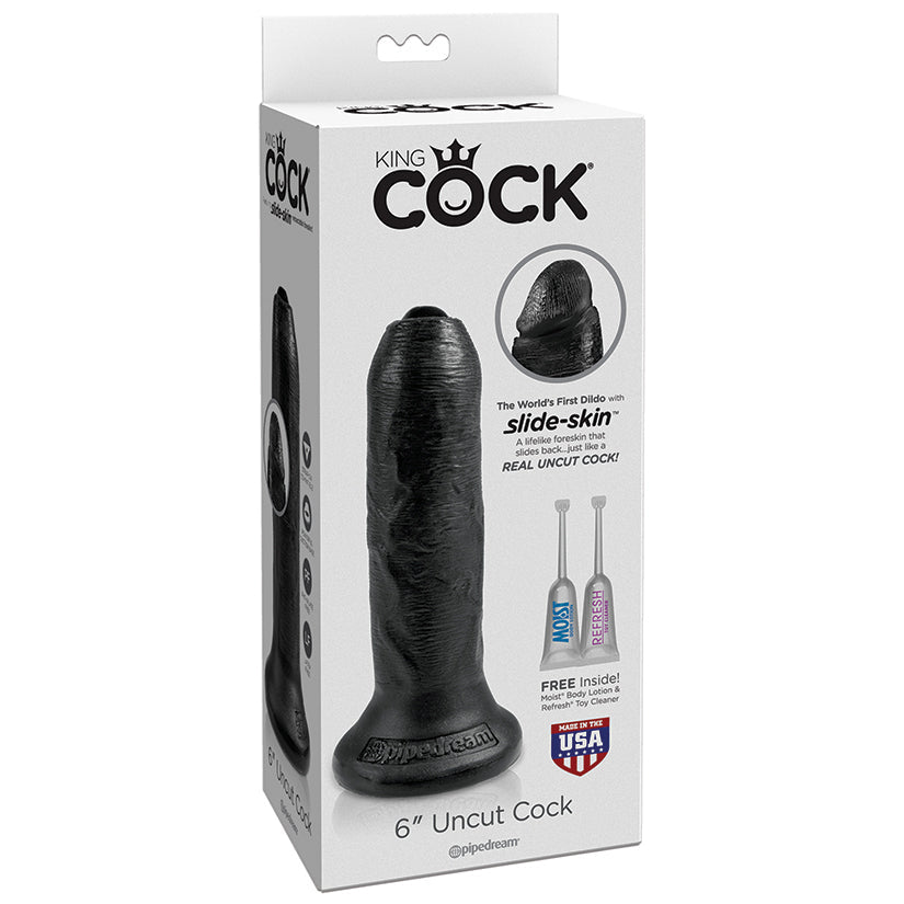 King Cock 6 Uncut - Black - UABDSM