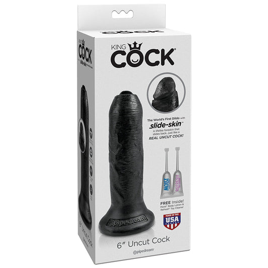 King Cock 6 Uncut - Black King Cock 6 Uncut - Black - UABDSM