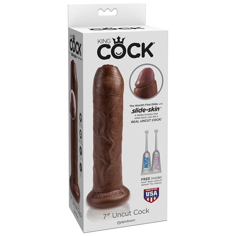 King Cock 7 Uncut - Brown - UABDSM