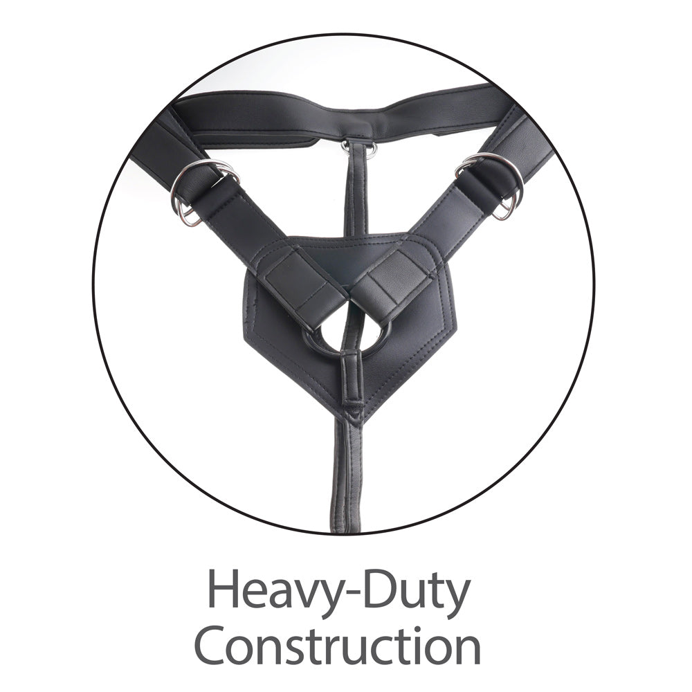 King Cock Strap-On Harness 7 Inch Two Cocks One Hole Dildo - UABDSM