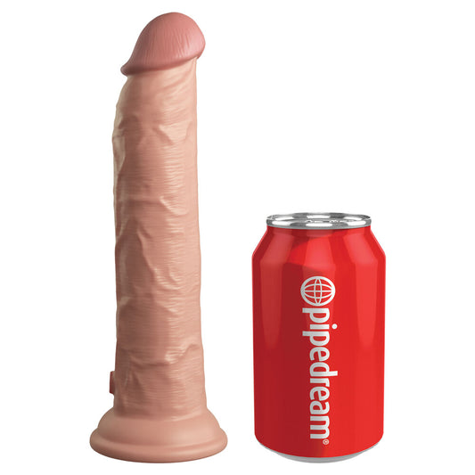 King Cock Elite 9 Inch Dual Density Vibrating Cock Flesh Pink - UABDSM