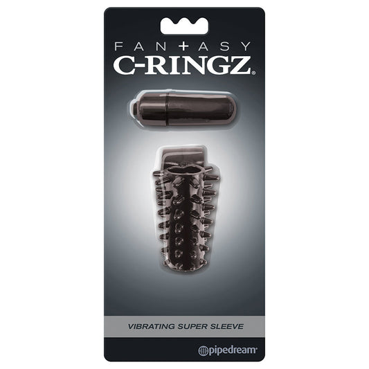 Fantasy C-Ringz Vibrating Super Sleeve Black Fantasy C-Ringz Vibrating Super Sleeve Black - UABDSM