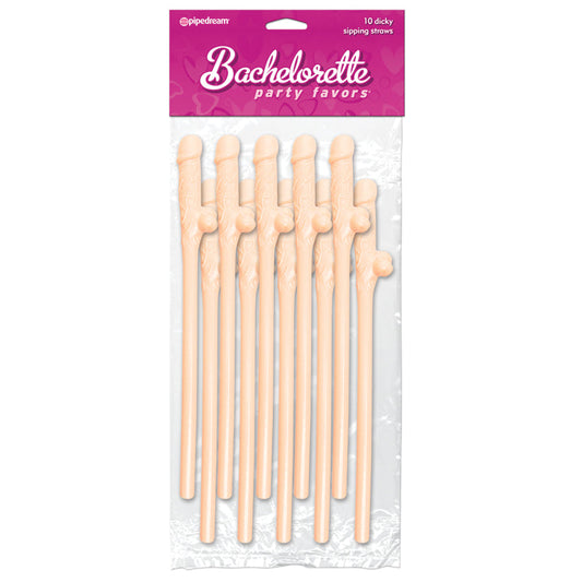Bachelorette Party Favors 10 Dicky Sipping Straws - Light Bachelorette Party Favors 10 Dicky Sipping Straws - Light - UABDSM
