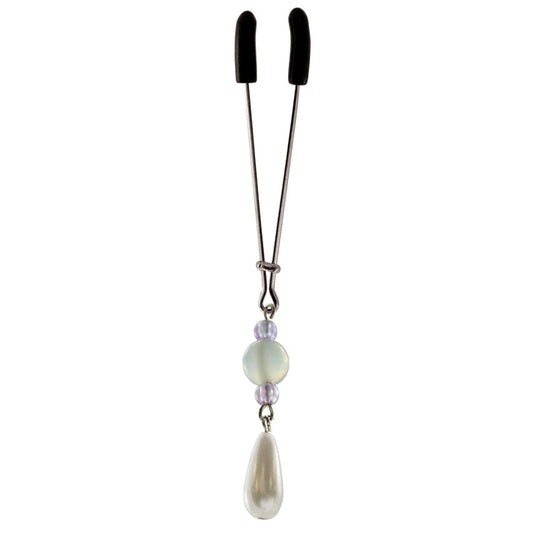 Bijoux de Cli Triple Pearled Tweezer Clamp-Purple Bijoux de Cli Triple Pearled Tweezer Clamp-Purple - UABDSM
