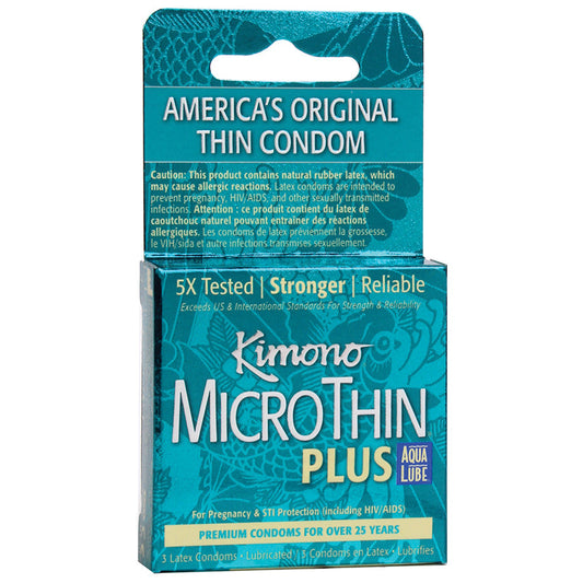 Kimono Microthin With Aqua Lube - 3 Pack Kimono Microthin With Aqua Lube - 3 Pack - UABDSM