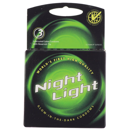 Night Light Lubricated Condoms - 3 Pack Night Light Lubricated Condoms - 3 Pack - UABDSM