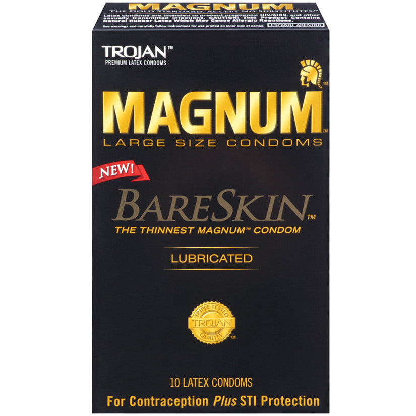 Trojan Magnum Bareskin Large Size Condoms - 10 Pack - UABDSM