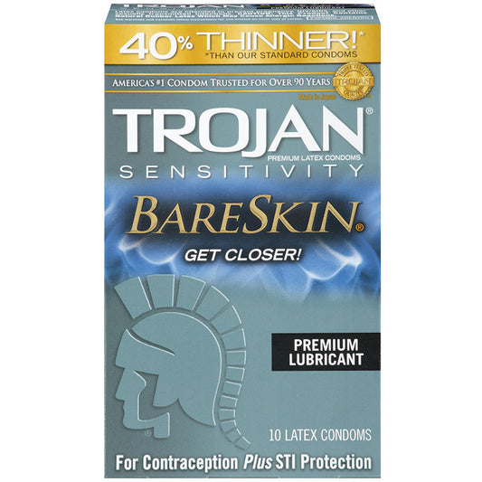 Trojan Sensitivity Bareskin Lubricated Condoms - 10 Pack Trojan Sensitivity Bareskin Lubricated Condoms - 10 Pack - UABDSM