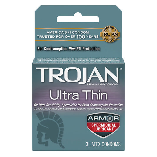 Trojan Ultra Thin Armor Spermicidal Condoms - 3 Pack Trojan Ultra Thin Armor Spermicidal Condoms - 3 Pack - UABDSM