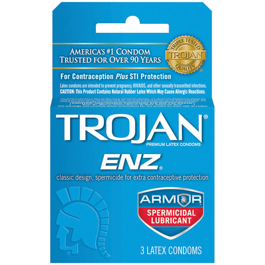 Trojan Enz Armor Spermicidal Lubricated Condoms - 3 Pack Trojan Enz Armor Spermicidal Lubricated Condoms - 3 Pack - UABDSM