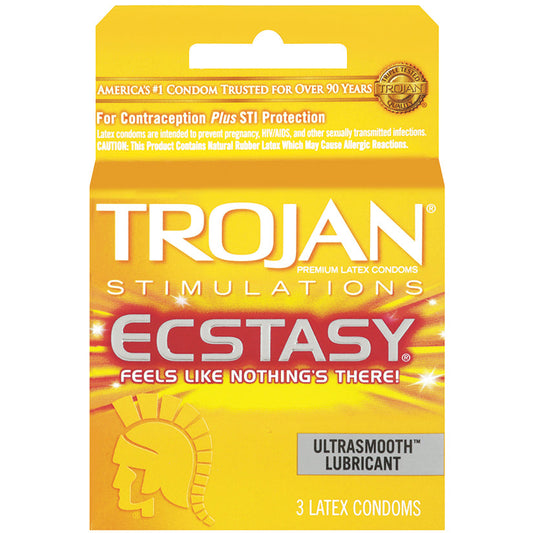 Trojan Stimulations Ecstasy Lubricated Condoms - 3 Pack Tj94720 Trojan Stimulations Ecstasy Lubricated Condoms - 3 Pack Tj94720 - UABDSM