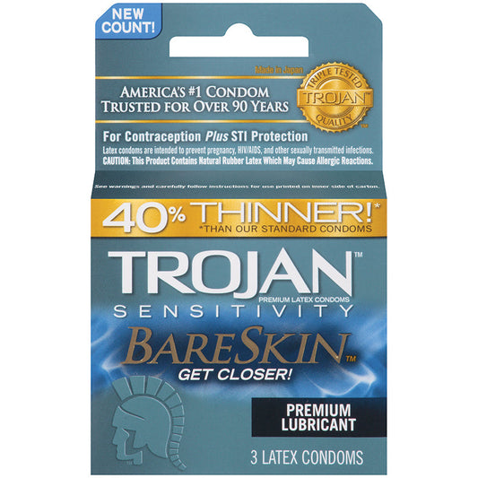 Trojan Sensitivity Bareskin Lubricated Condoms - 3 Pack Trojan Sensitivity Bareskin Lubricated Condoms - 3 Pack - UABDSM