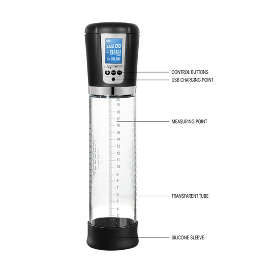 Premium Rechargeable Automatic LCD Penis Pump - UABDSM