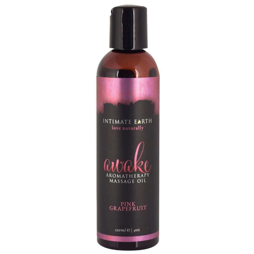 Intimate Earth Aromatherapy Oil Awake-Pink Grapefruit 4oz - UABDSM