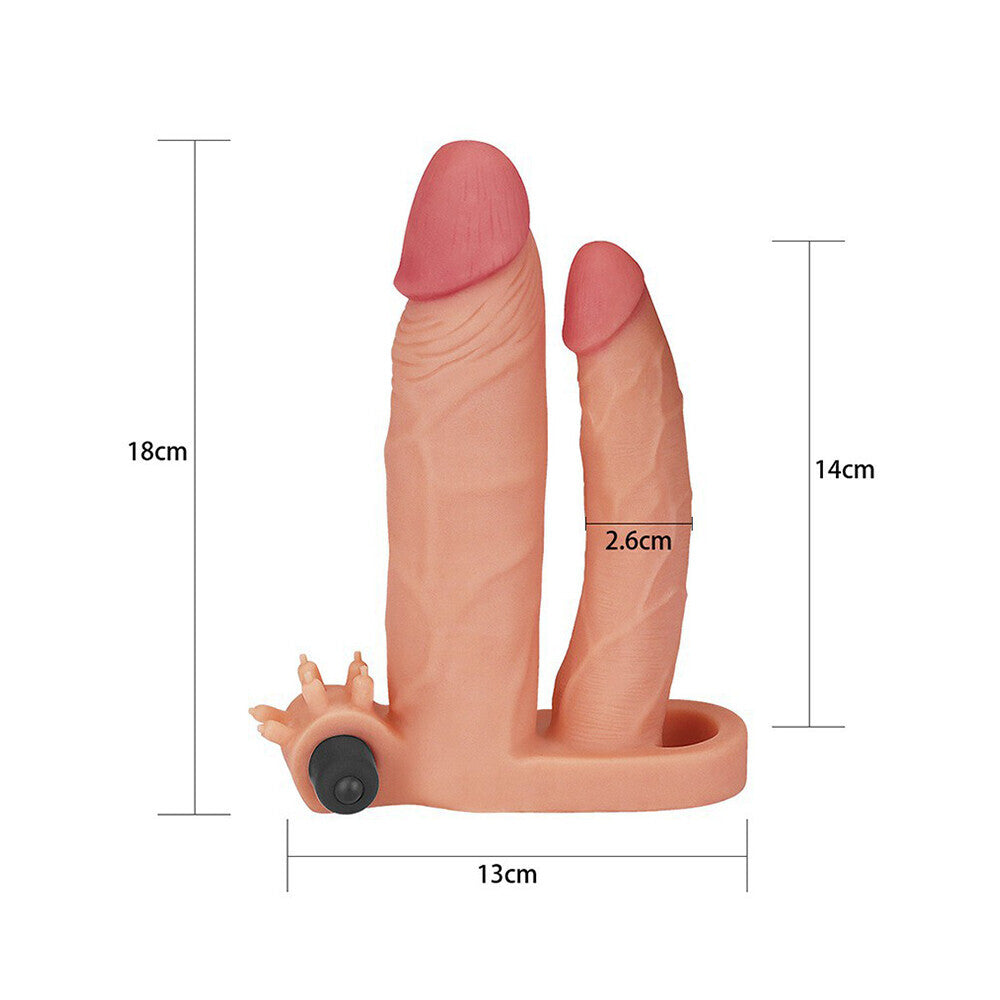 Lovetoy 1 Inch Vibrating Double Pleasure Extender - UABDSM