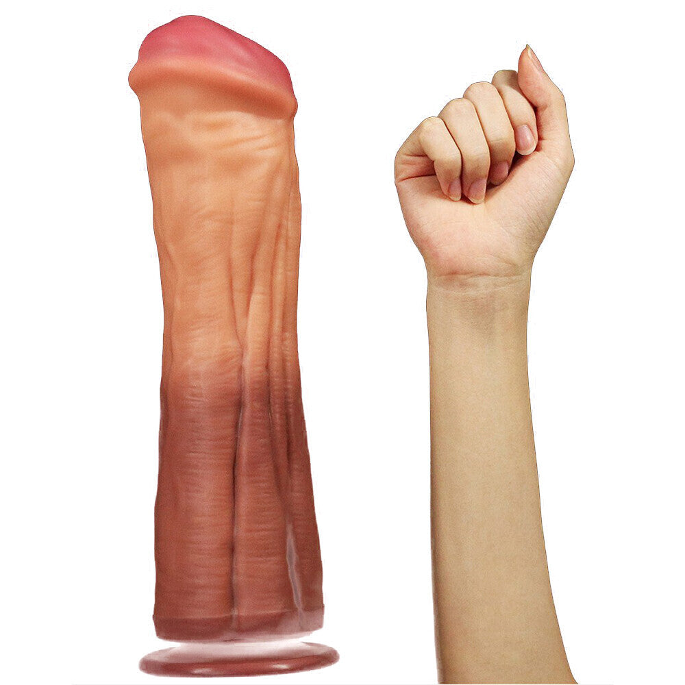 Lovetoy 12 Inch Dual Layered Silicone Horse Cock - UABDSM