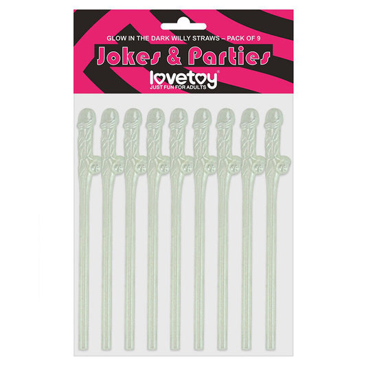 Lovetoy Pack Of 9 Willy Straws Glow In The Dark Lovetoy Pack Of 9 Willy Straws Glow In The Dark - UABDSM