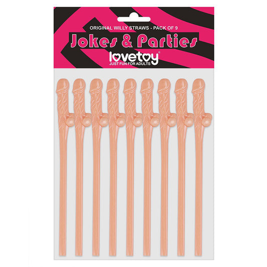 Lovetoy Pack Of 9 Willy Straws Flesh Pink Lovetoy Pack Of 9 Willy Straws Flesh Pink - UABDSM
