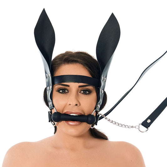 Horsebit Mouth Gag With Reins And Ears Horsebit Mouth Gag With Reins And Ears - UABDSM