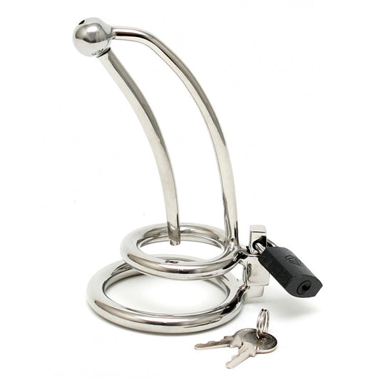 Chastity Penis Lock Curved With Urethral Tube Chastity Penis Lock Curved With Urethral Tube - UABDSM