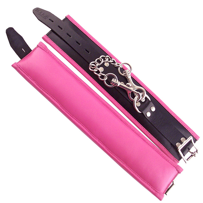 Rouge Garments Wrist Cuffs Padded Pink Trimmed - UABDSM