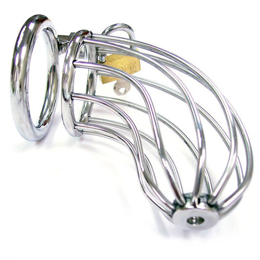 Rouge Stainless Steel Chasity Cock Cage With Padlock Rouge Stainless Steel Chasity Cock Cage With Padlock - UABDSM