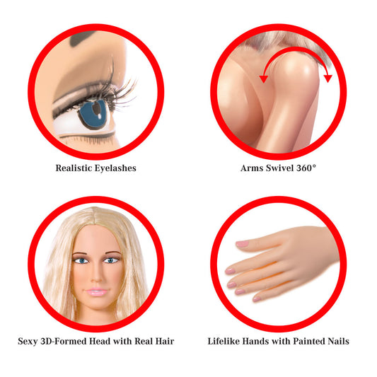 Pipedream Extreme Dollz Hannah Harper Life-Size Love Doll - UABDSM