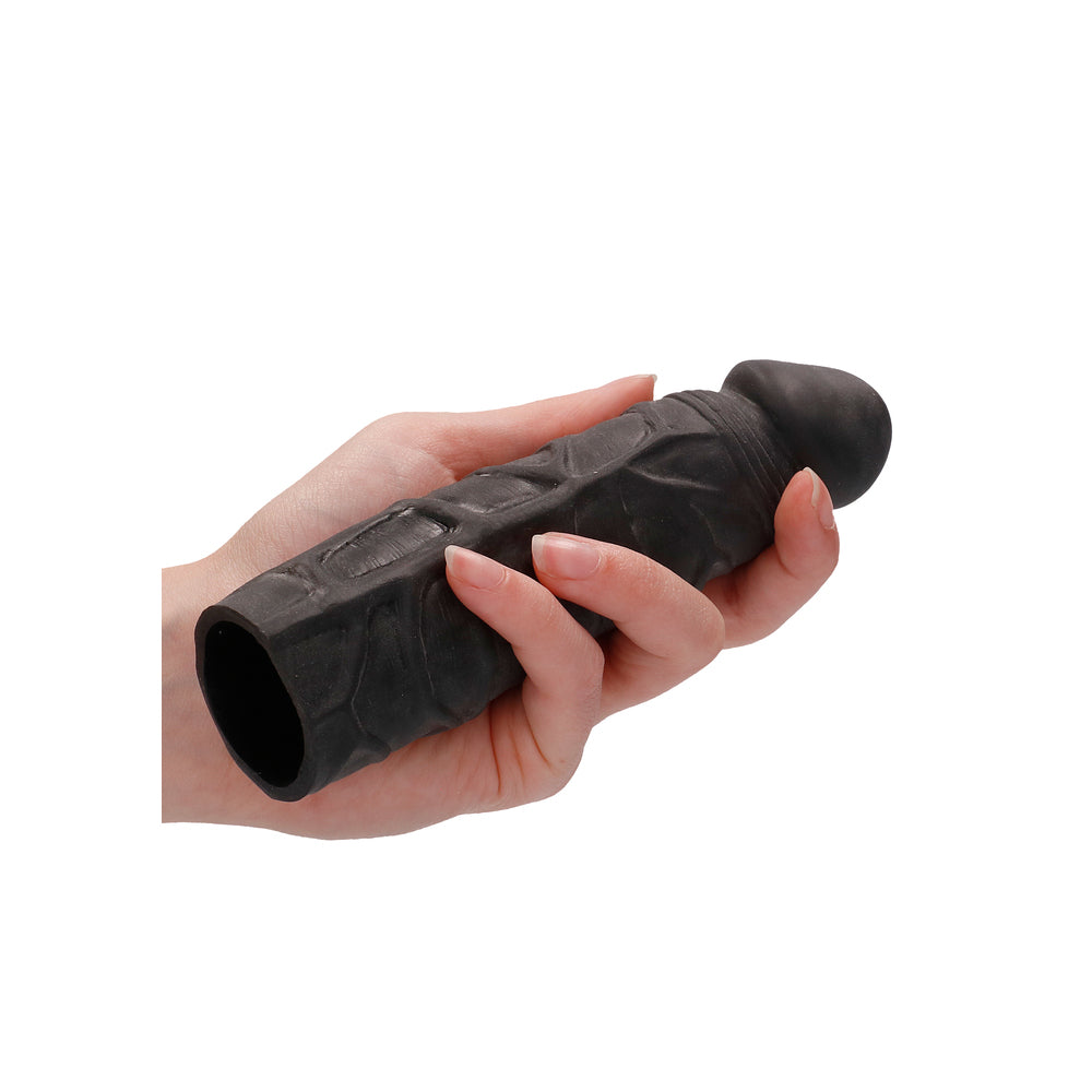 RealRock 7 Inch Penis Sleeve Black - UABDSM