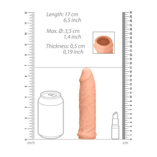 Realrock 6 Inch Penis Sleeve Flesh Pink - UABDSM