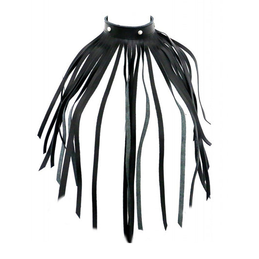 The Red Leather Fringe Necklace Collar The Red Leather Fringe Necklace Collar - UABDSM