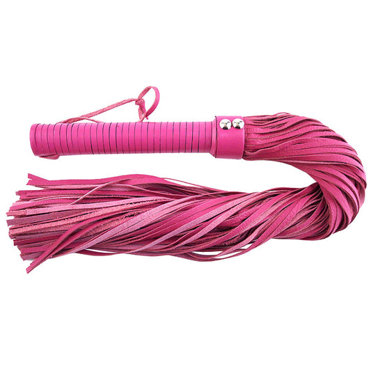 Rouge Garments Large Pink Leather Flogger Rouge Garments Large Pink Leather Flogger - UABDSM