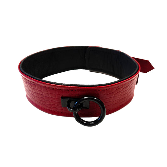 Rouge Garments Leather Croc Print Collar Rouge Garments Leather Croc Print Collar - UABDSM