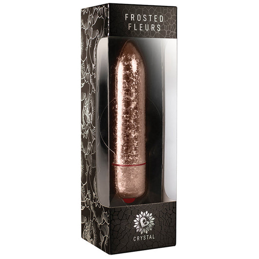 Rocks-Off Frosted Fleurs 10 Speed Bullet-Crystal Rose Gold Rocks-Off Frosted Fleurs 10 Speed Bullet-Crystal Rose Gold - UABDSM