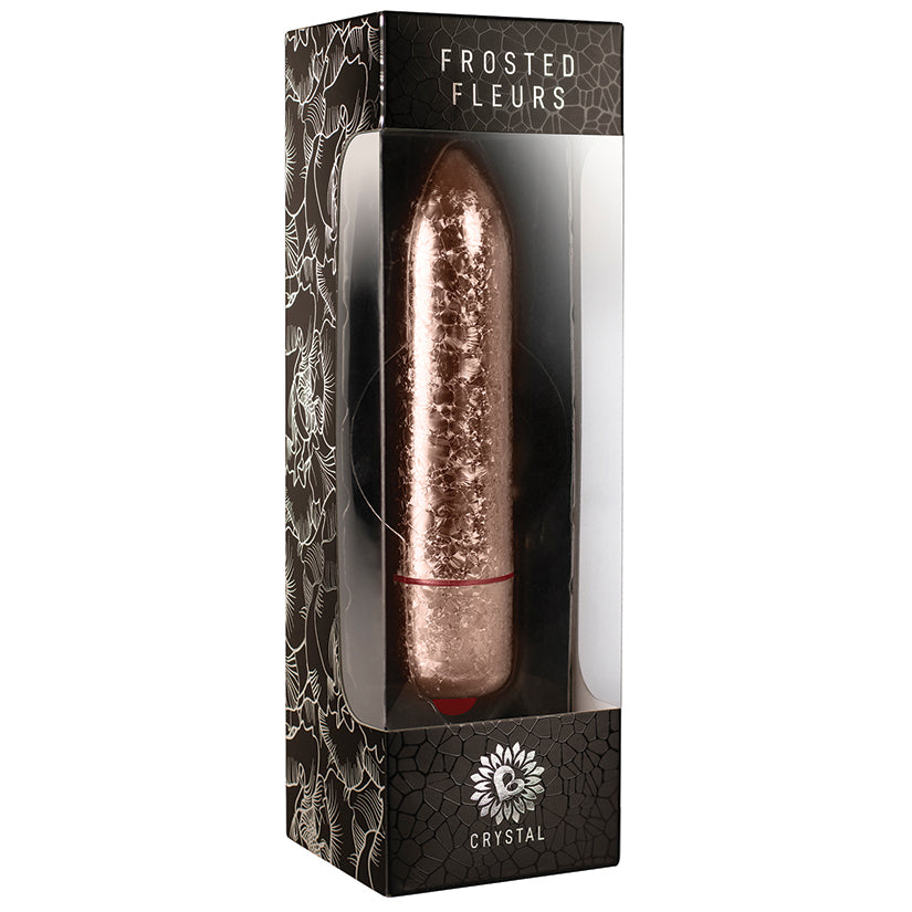 Rocks-Off Frosted Fleurs 10 Speed Bullet-Crystal Rose Gold - UABDSM