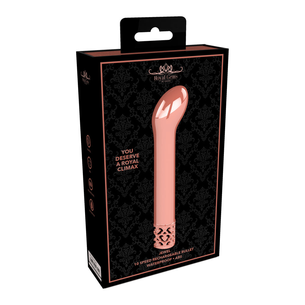 Royal Gems Jewel Rechargeable G Spot Bullet Rose Gold - UABDSM