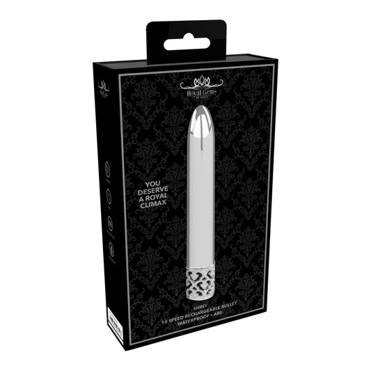 Royal Gems Shiny Rechargeable Bullet Silver - UABDSM