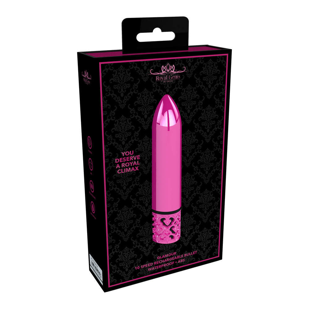 Royal Gems Glamour Rechargeable Bullet Pink - UABDSM