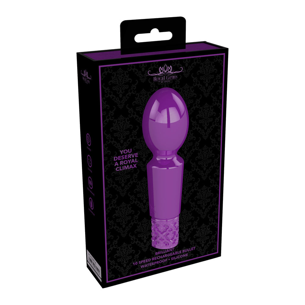 Royal Gems Brilliant Rechargeable Bullet Purple - UABDSM