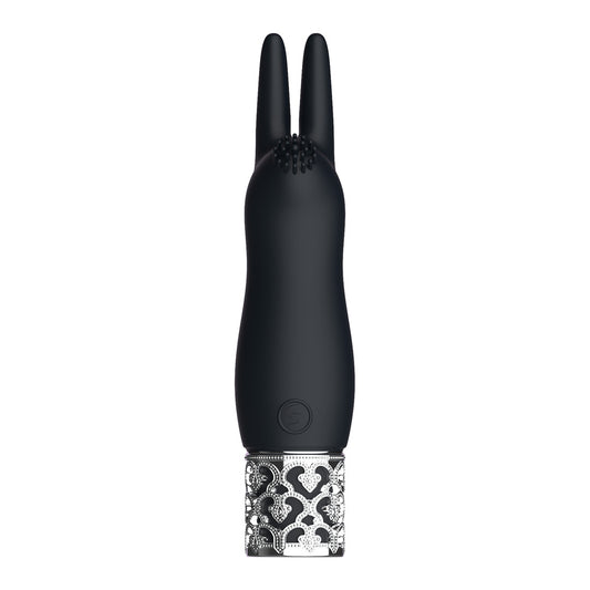 Royal Gems Elegance Rechargeable Silicone Bullet Black - UABDSM