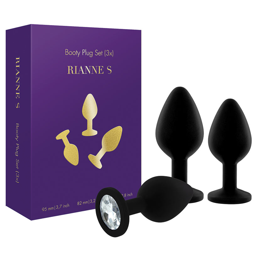 RianneS Booty Plug Set 3x-Black - UABDSM