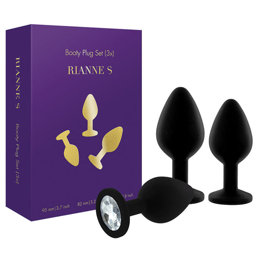RianneS Booty Plug Set 3x-Black RianneS Booty Plug Set 3x-Black - UABDSM