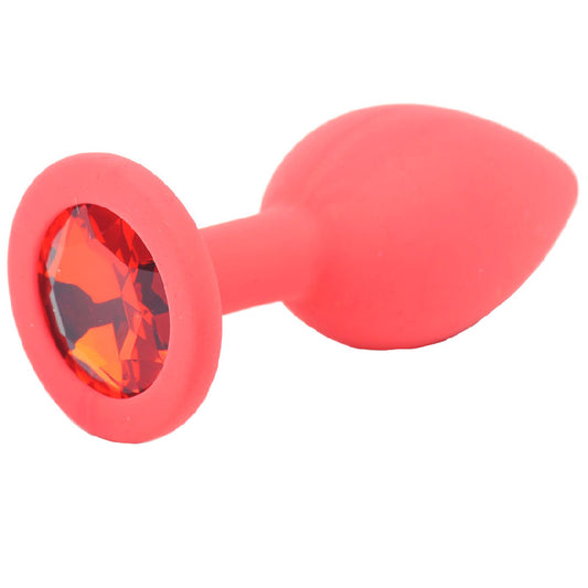 Small Red Jewelled Silicone Butt Plug Small Red Jewelled Silicone Butt Plug - UABDSM