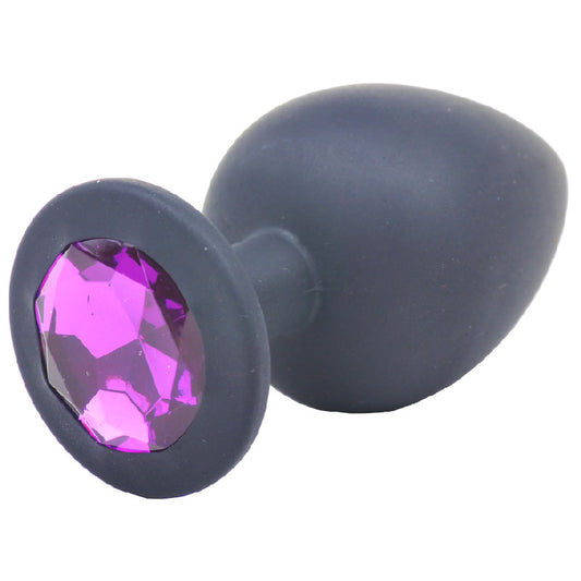 Large Black Jewelled Silicone Butt Plug Large Black Jewelled Silicone Butt Plug - UABDSM