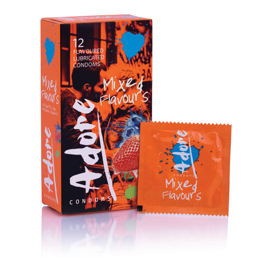 Adore Flavours Condoms - 12 Condoms Adore Flavours Condoms - 12 Condoms - UABDSM