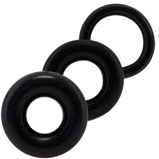 Screaming O Ring O x 3 Black Cockrings Screaming O Ring O x 3 Black Cockrings - UABDSM