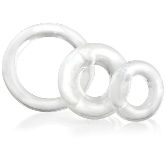 Screaming O Ring O x 3 Clear Cockrings Screaming O Ring O x 3 Clear Cockrings - UABDSM